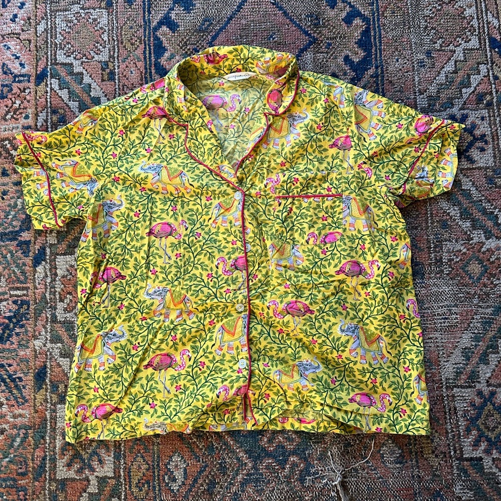 EUC Printfresh Flamenco Pajama Shirt in Marigold